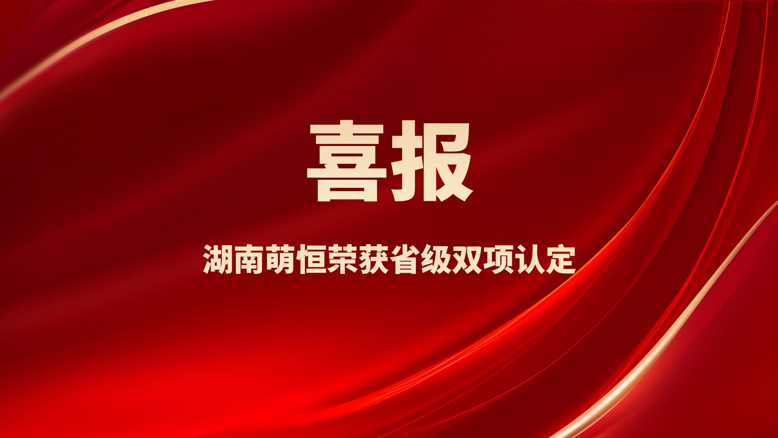 捷報(bào)頻傳！湖南萌恒榮獲省級(jí)雙項(xiàng)認(rèn)定